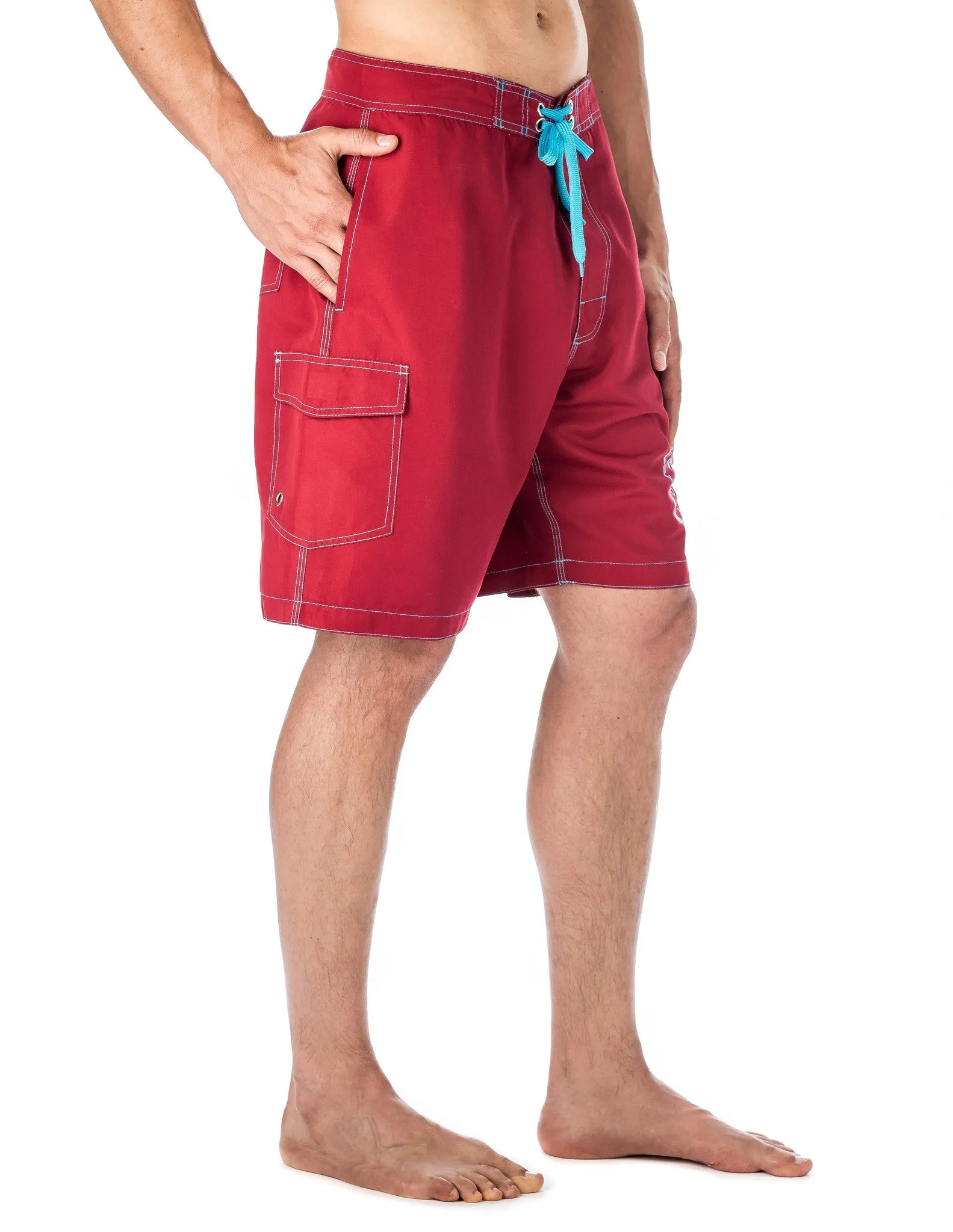 Men's Premium Swim Boardshorts - With Beach Attitude Stamps