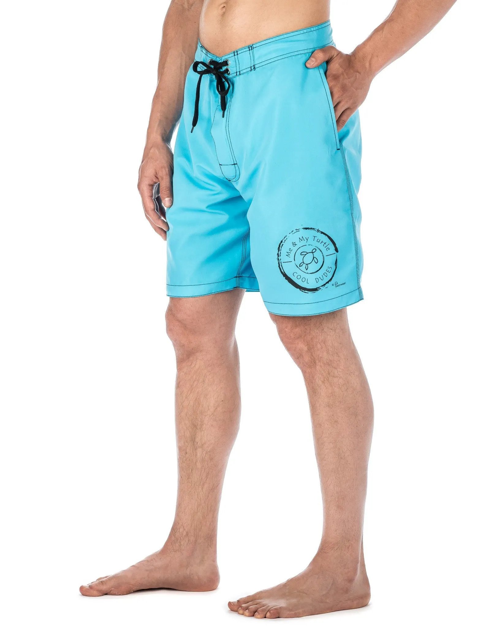 Men's Premium Swim Boardshorts - With Beach Attitude Stamps