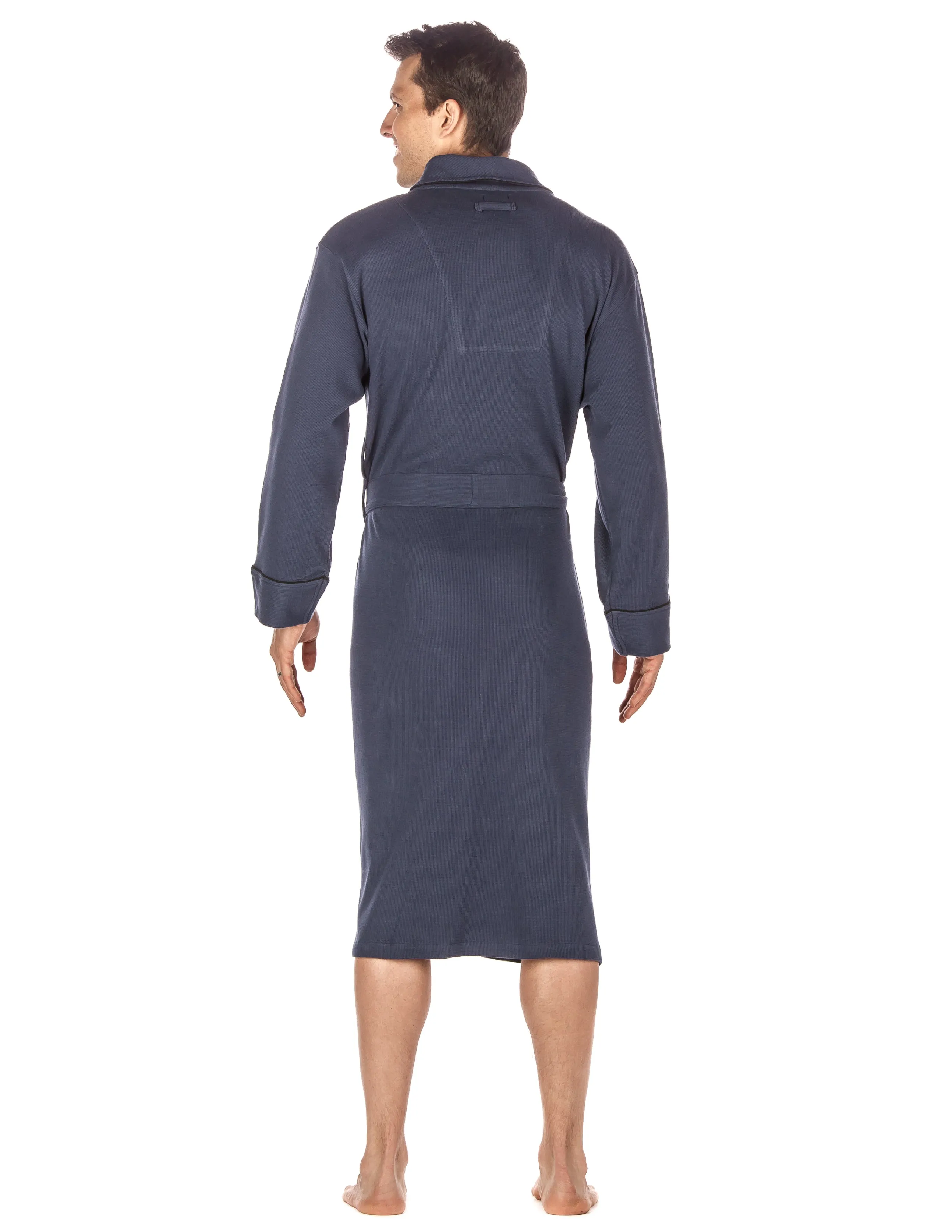 Mens Premium Waffle Knit Thermal Robe