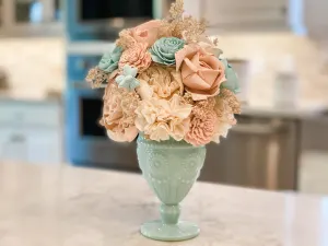 Mint Milkshake - Pink and Mint Sola Flower Arrangement