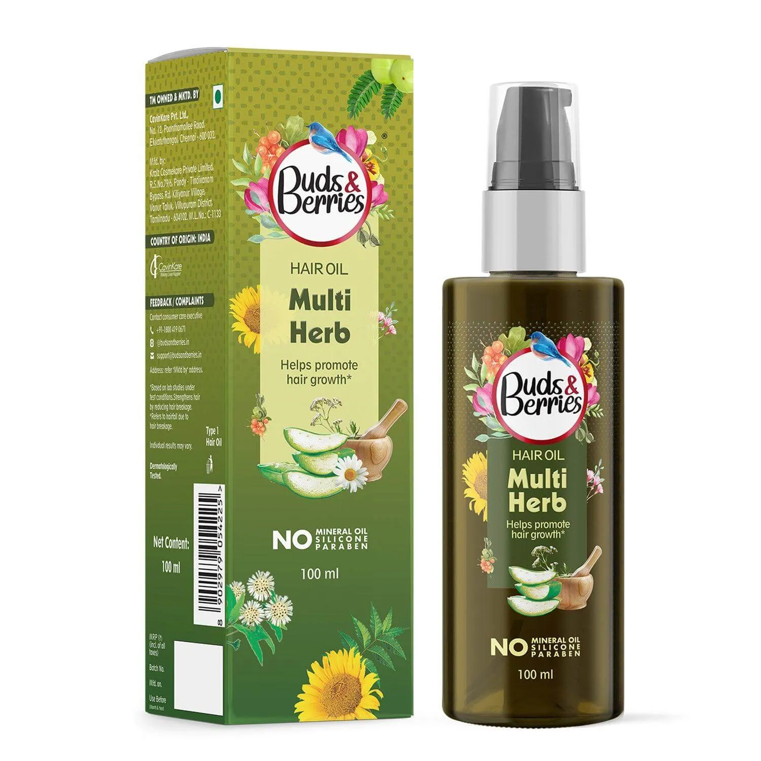 Multi Herb Hair Oil for Hair Growth |NO Mineral Oil, NO Silicone,  - 100 ml