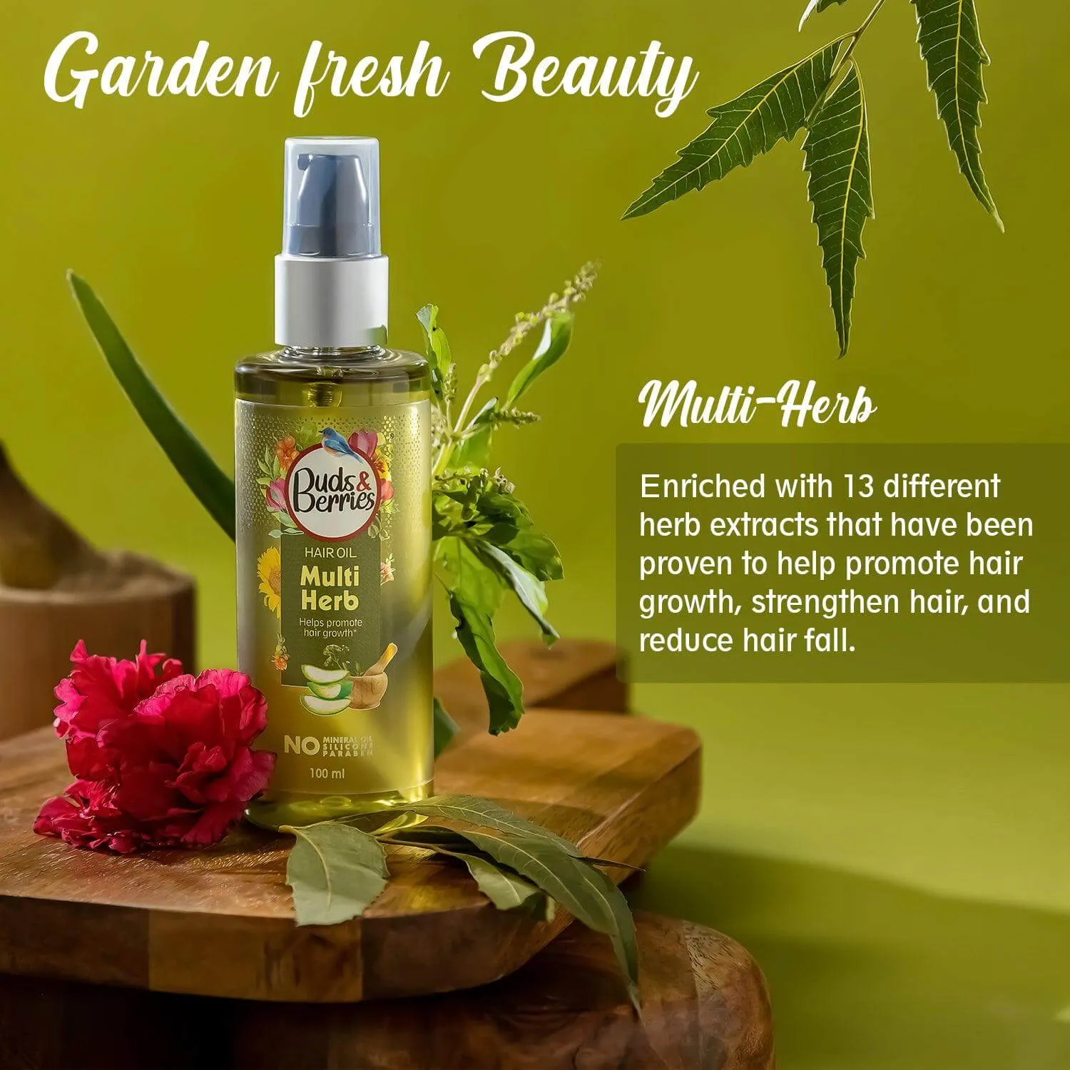 Multi Herb Hair Oil for Hair Growth |NO Mineral Oil, NO Silicone,  - 100 ml