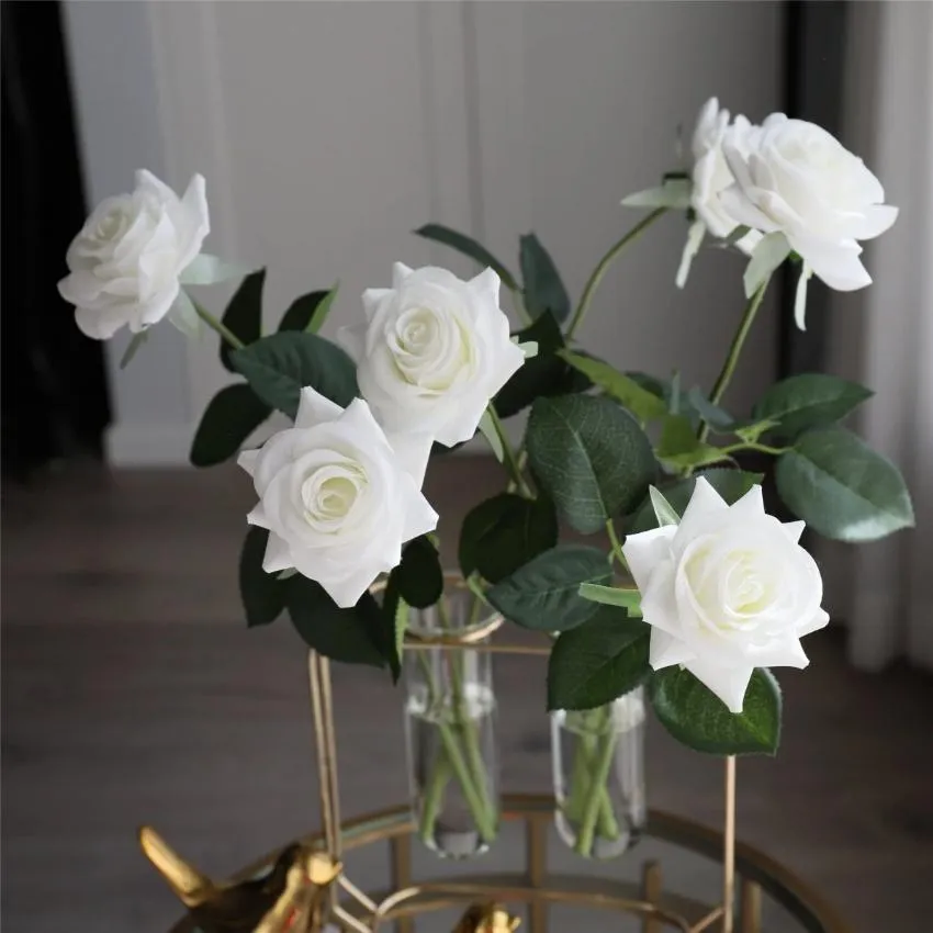 Natural Touch Roses Fake Wedding Flowers Bulk