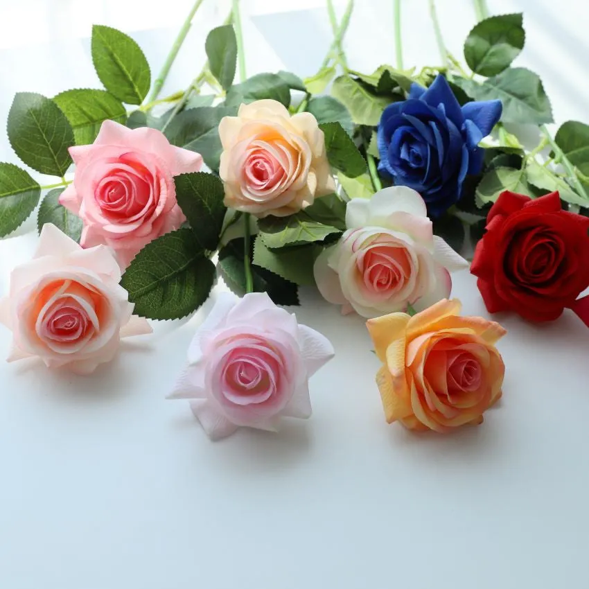 Natural Touch Roses Fake Wedding Flowers Bulk