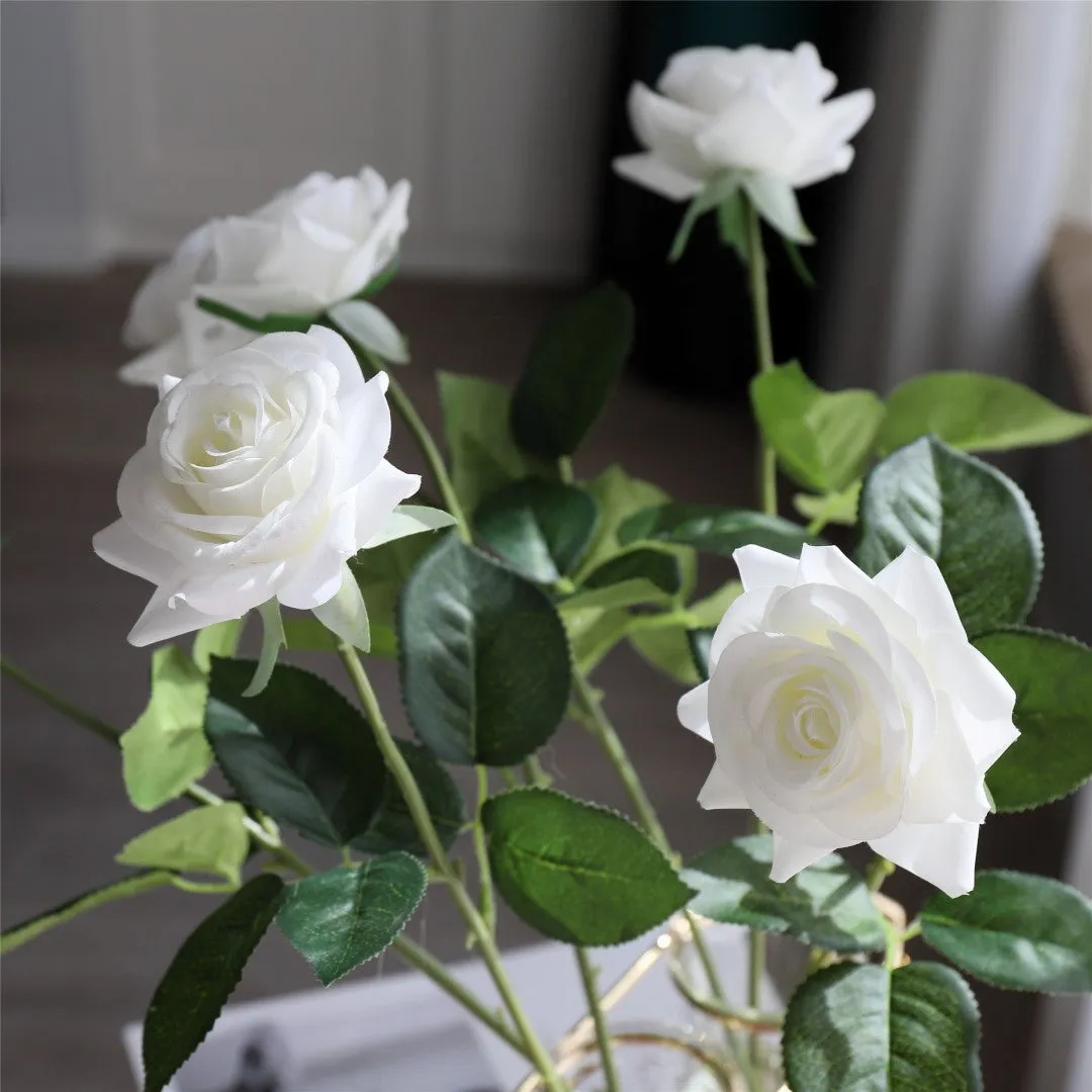 Natural Touch Roses Fake Wedding Flowers Bulk