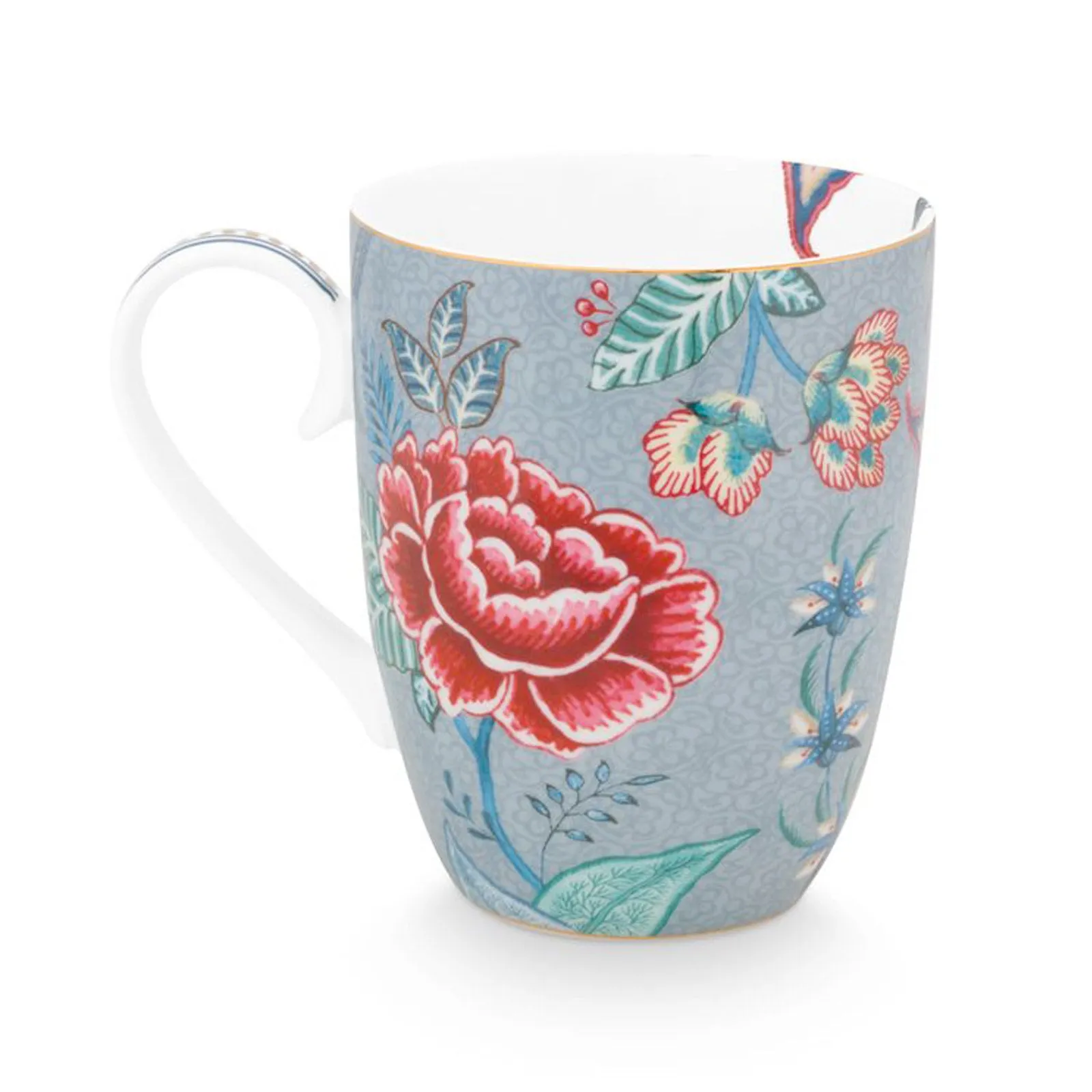 Pip Studio Flower Festival Set of 2 Mugs - Light Blue