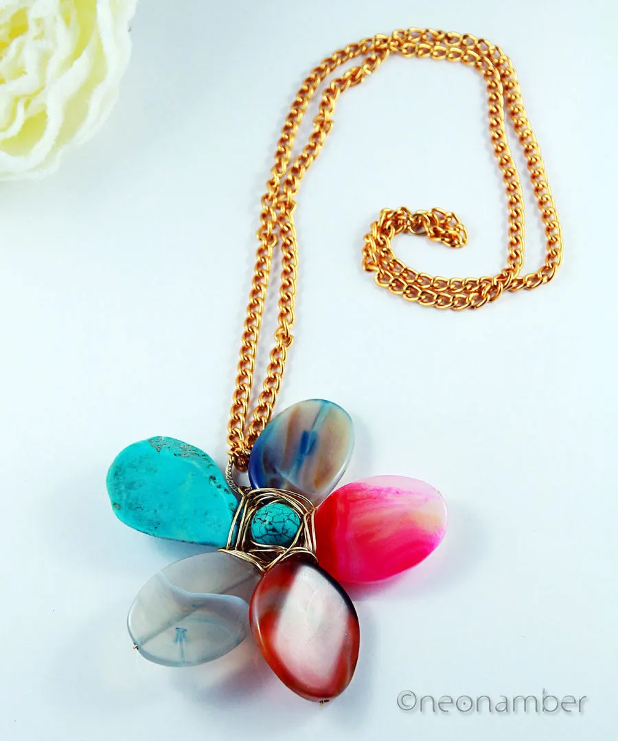 Power Flower Statement Necklace