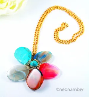 Power Flower Statement Necklace