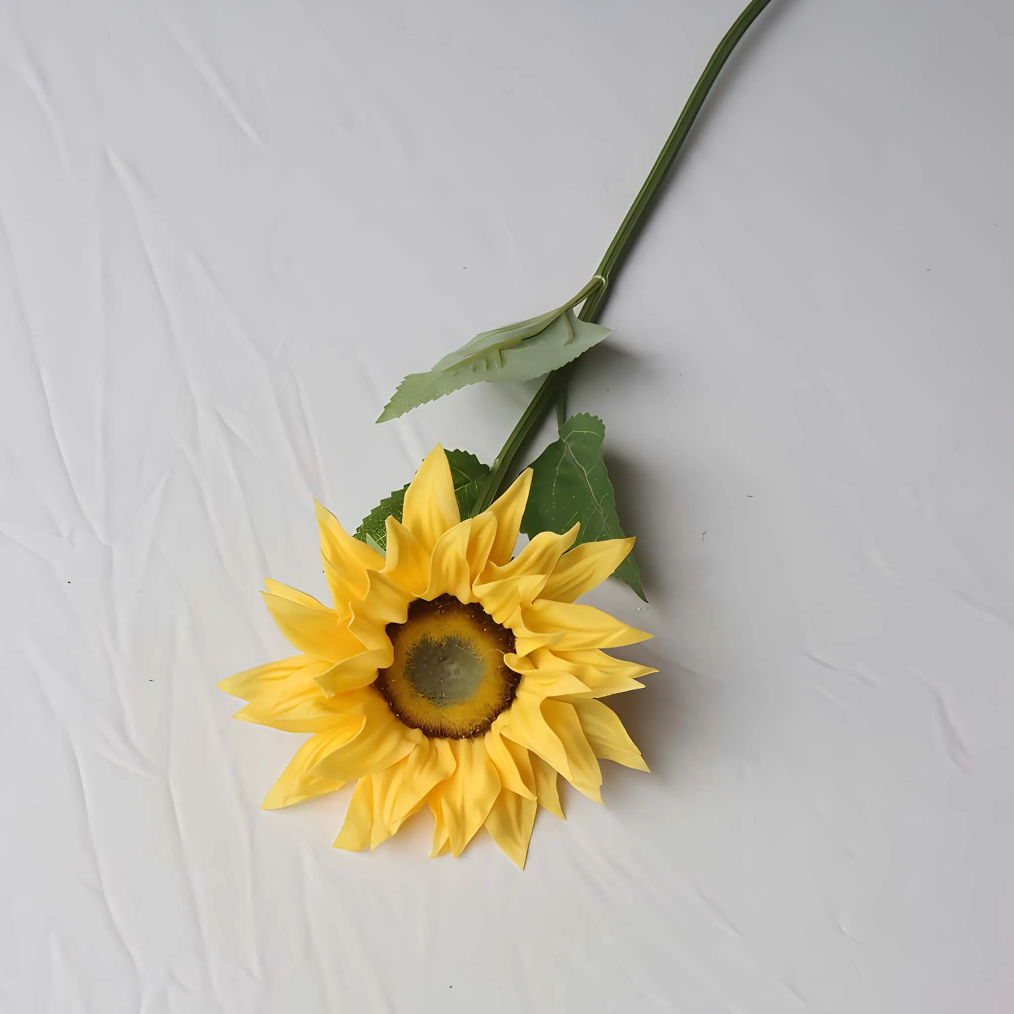 Realistic Artificial Sunflowers Yellow Orange 18.5"