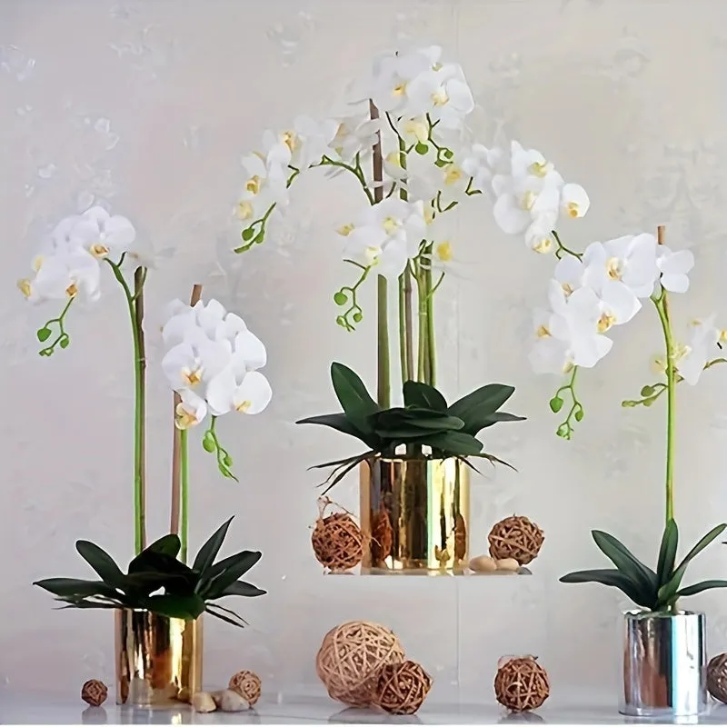 Realistic Orchid Stem Bouquet for Wedding and Home Decor