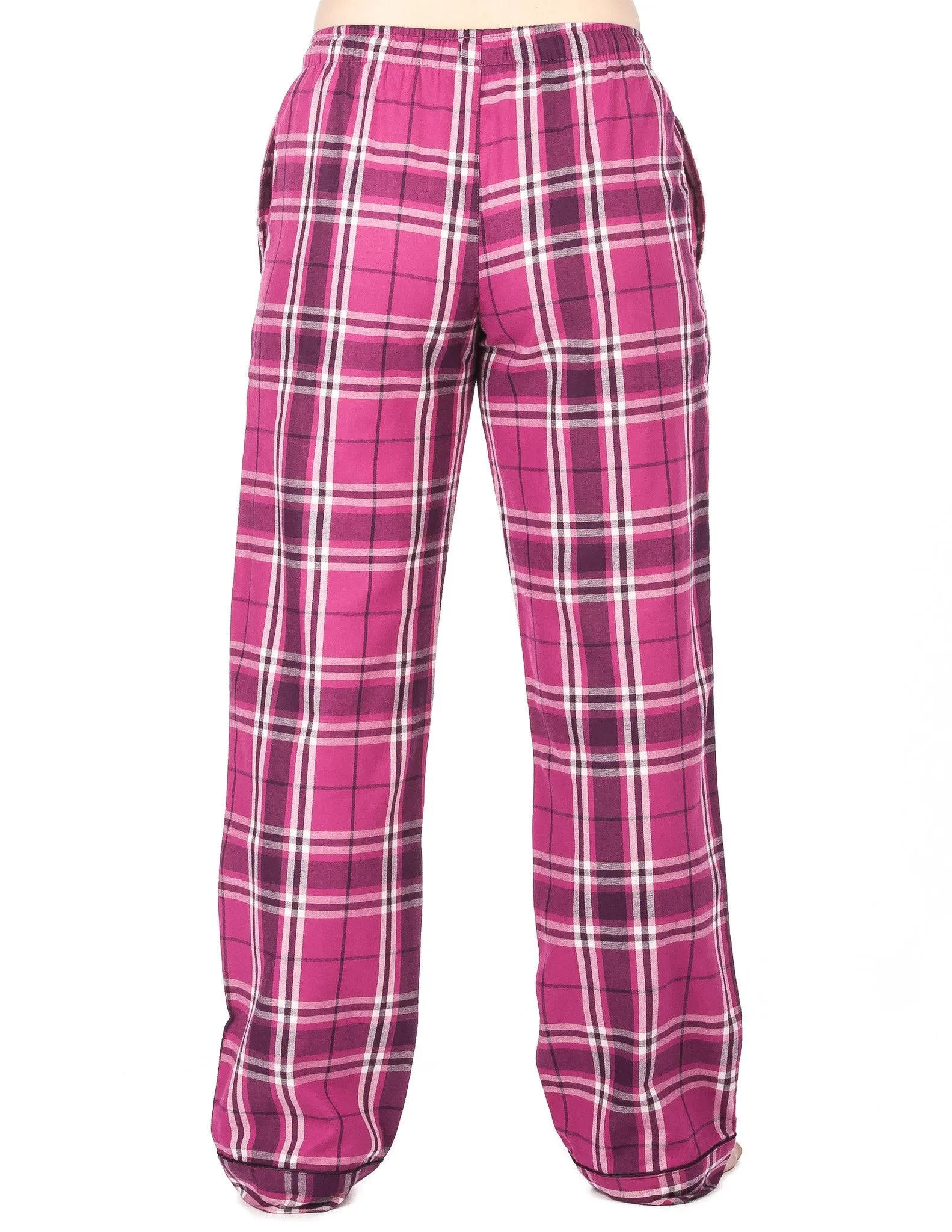 Relaxed Fit Womens Premium 100% Cotton Flannel Lounge Pants