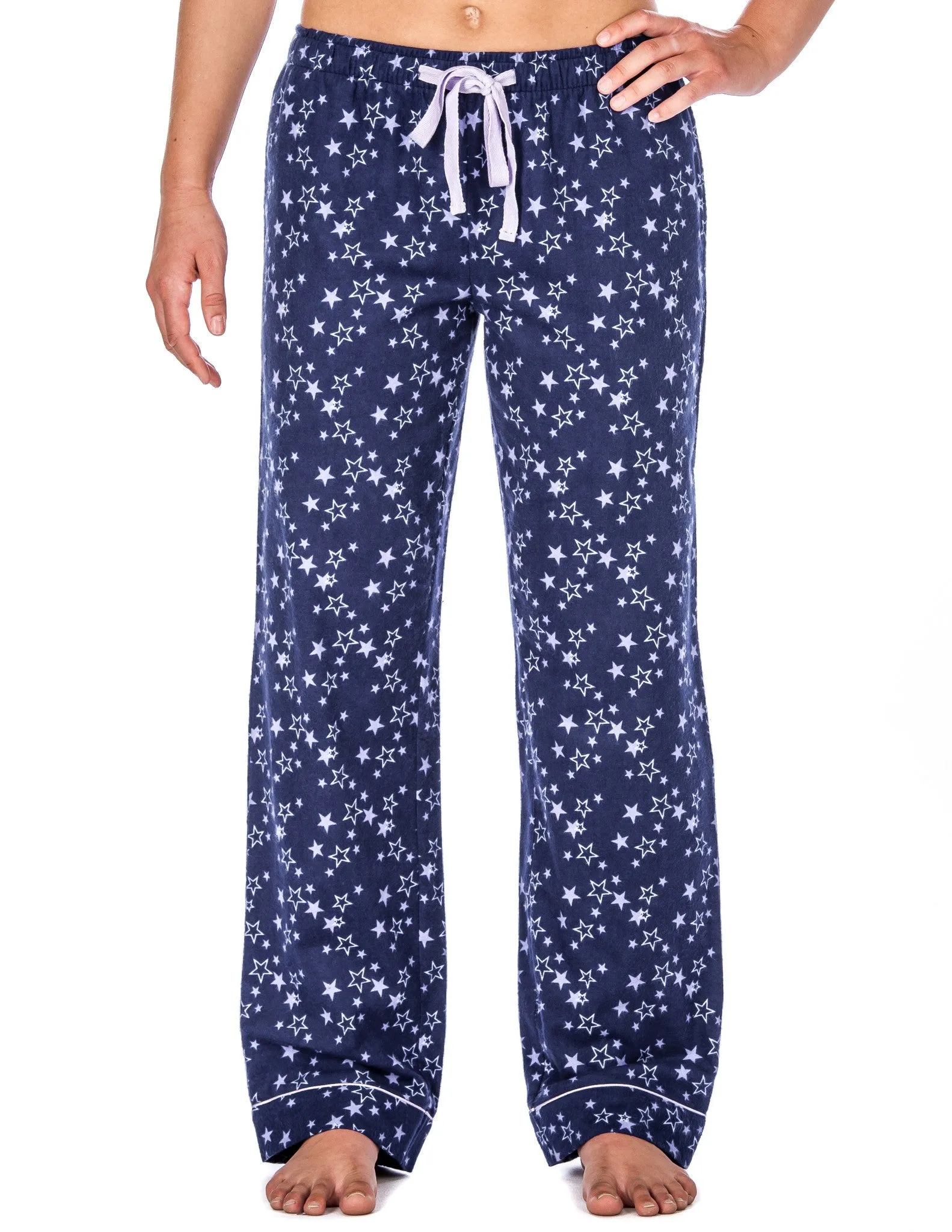 Relaxed Fit Womens Premium 100% Cotton Flannel Lounge Pants