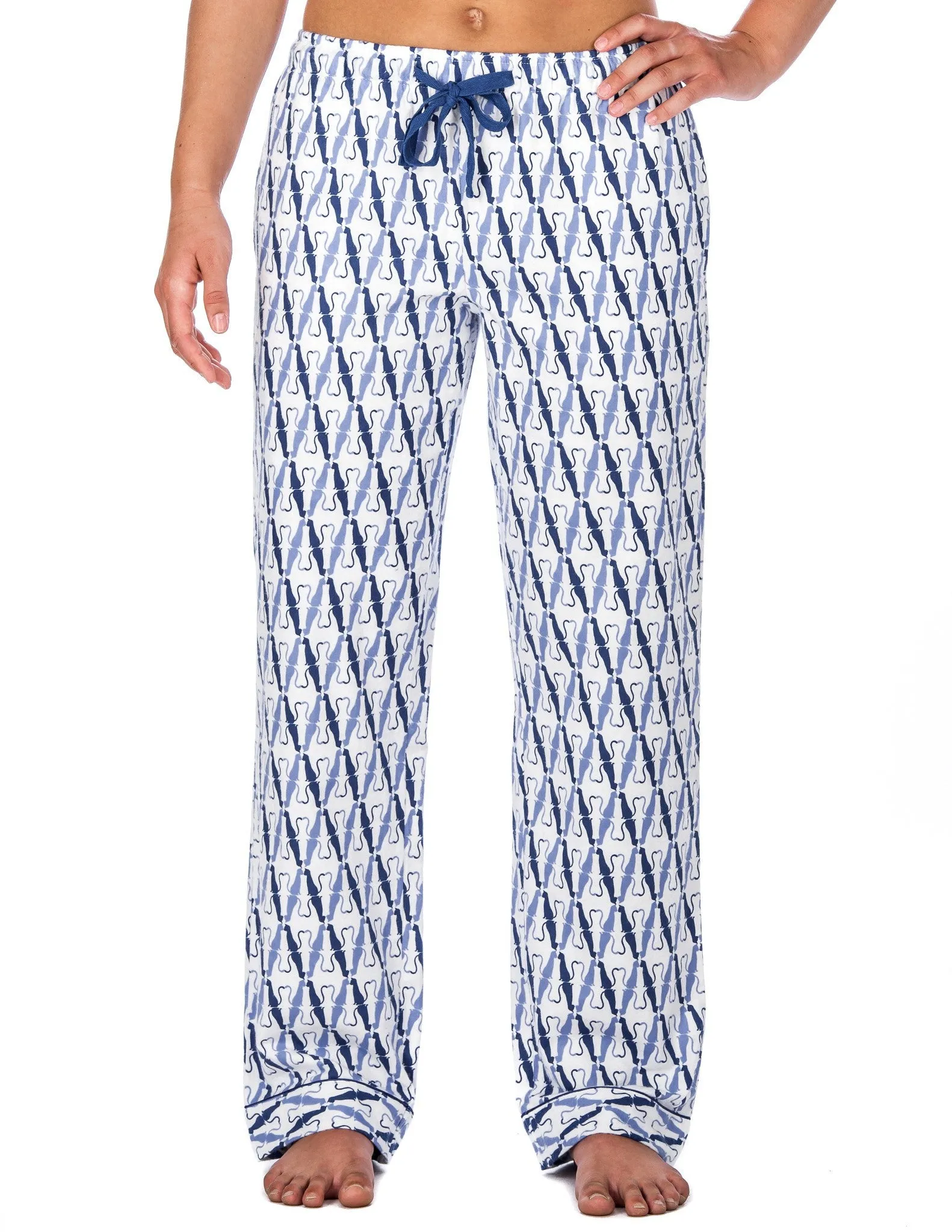 Relaxed Fit Womens Premium 100% Cotton Flannel Lounge Pants