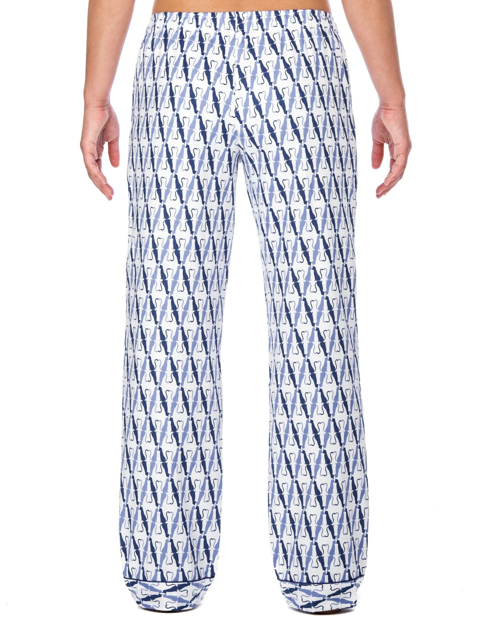 Relaxed Fit Womens Premium 100% Cotton Flannel Lounge Pants