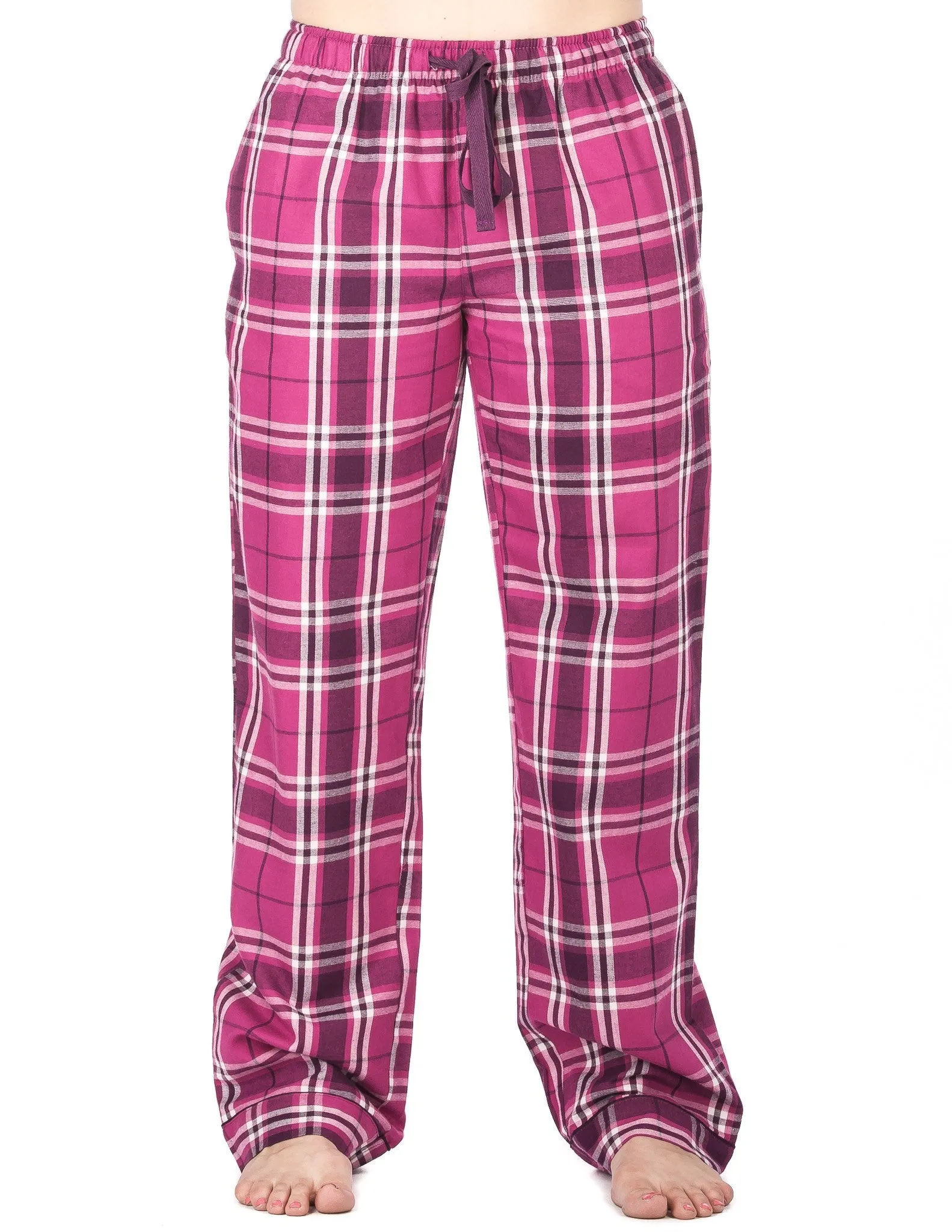 Relaxed Fit Womens Premium 100% Cotton Flannel Lounge Pants