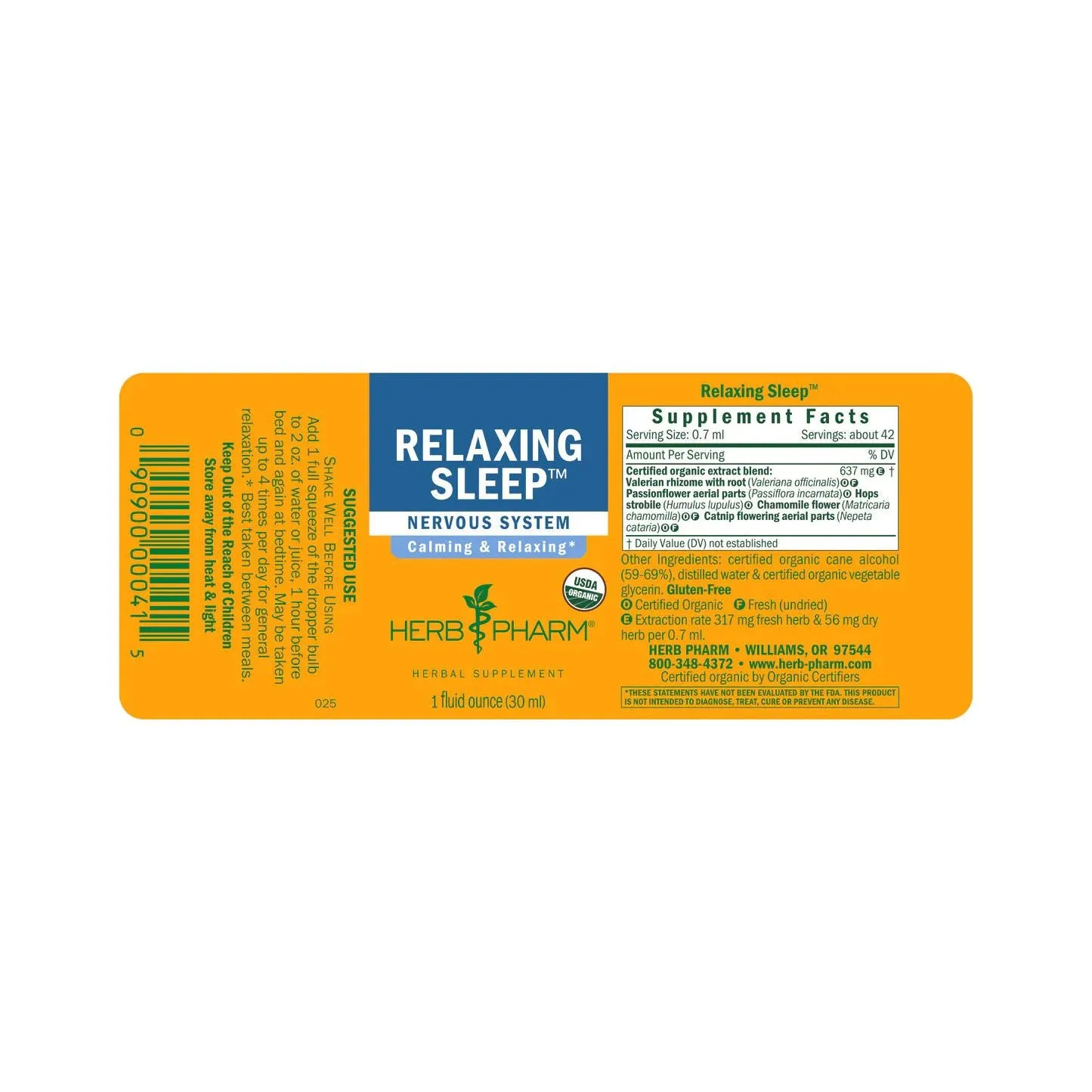 Relaxing Sleep Tonic Compound by Herb Pharm