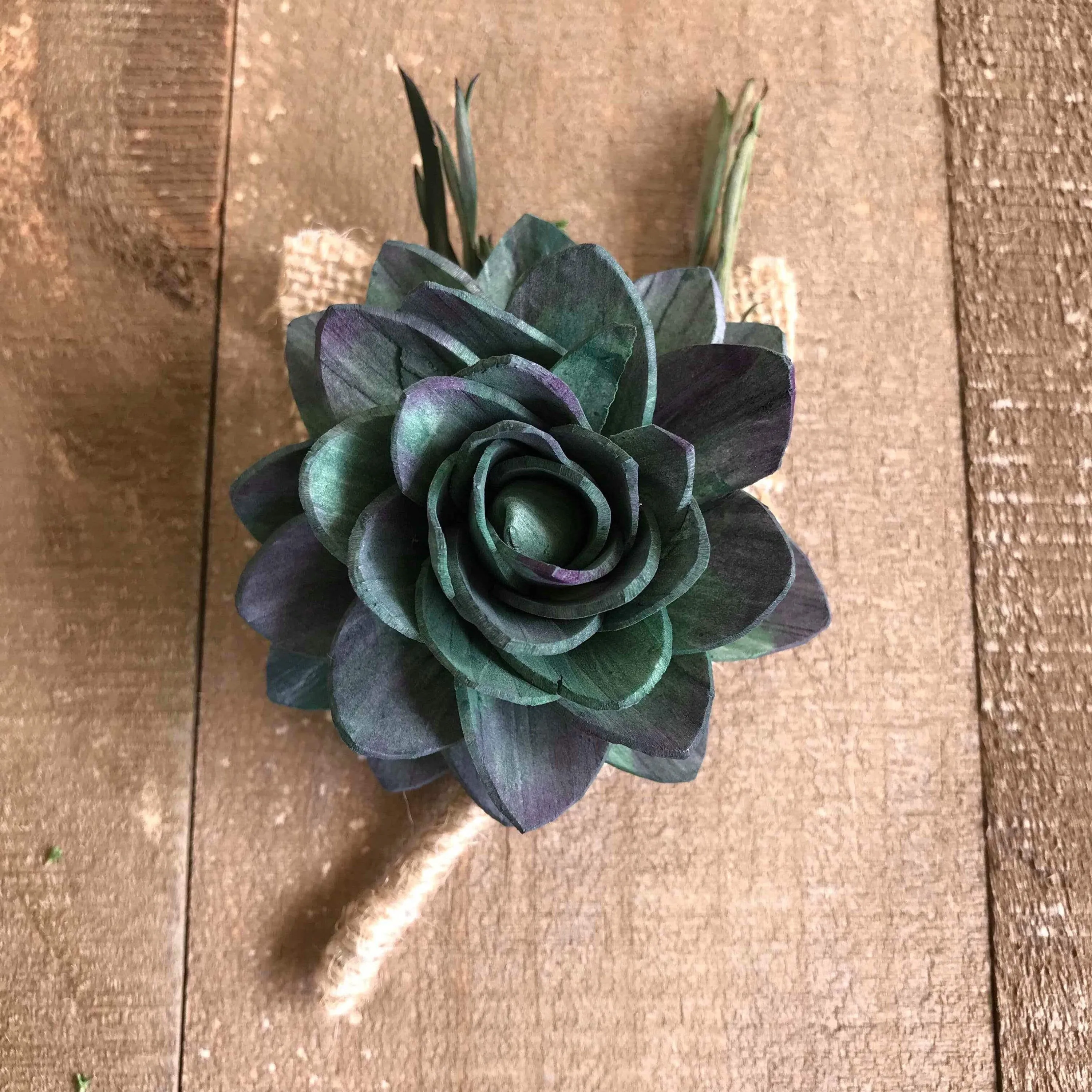 Rich Garden Succulent Boutonnière