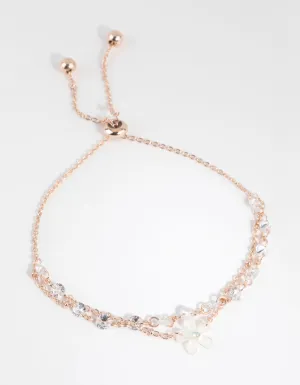 Rose Gold Delicate Flower Bracelet