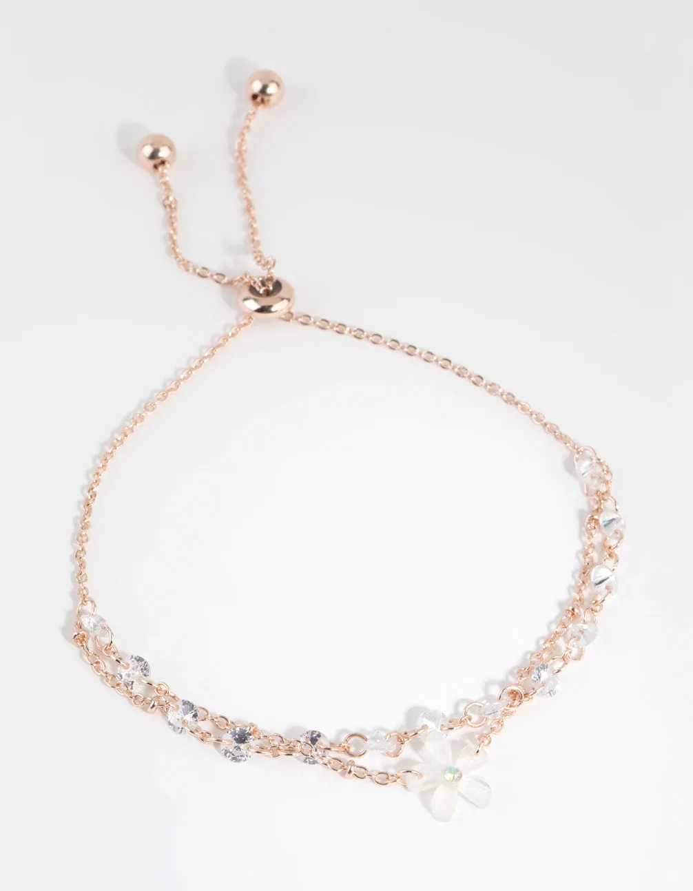 Rose Gold Delicate Flower Bracelet