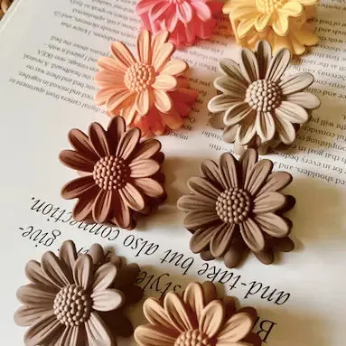 Small Sunflower Hair Claw Clips