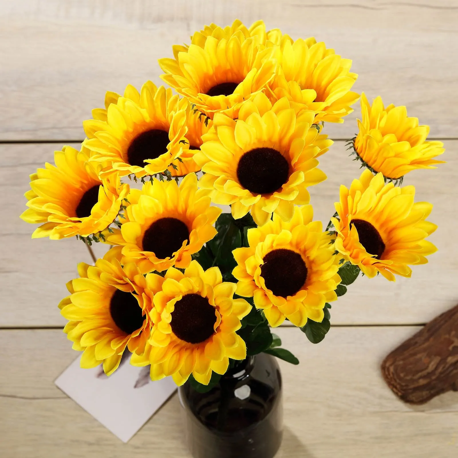 Small Yellow Silk Sunflowers