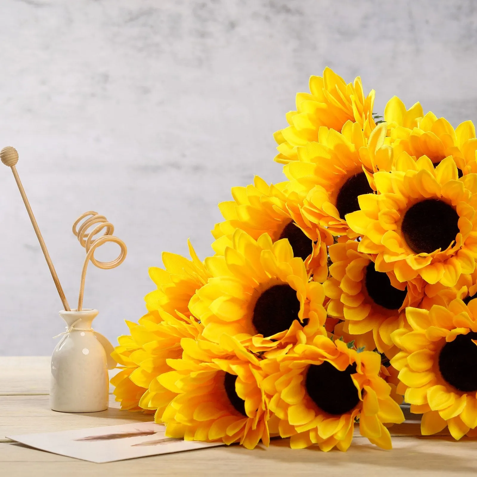 Small Yellow Silk Sunflowers