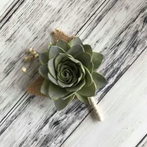 Soft Succulent Boutonnière