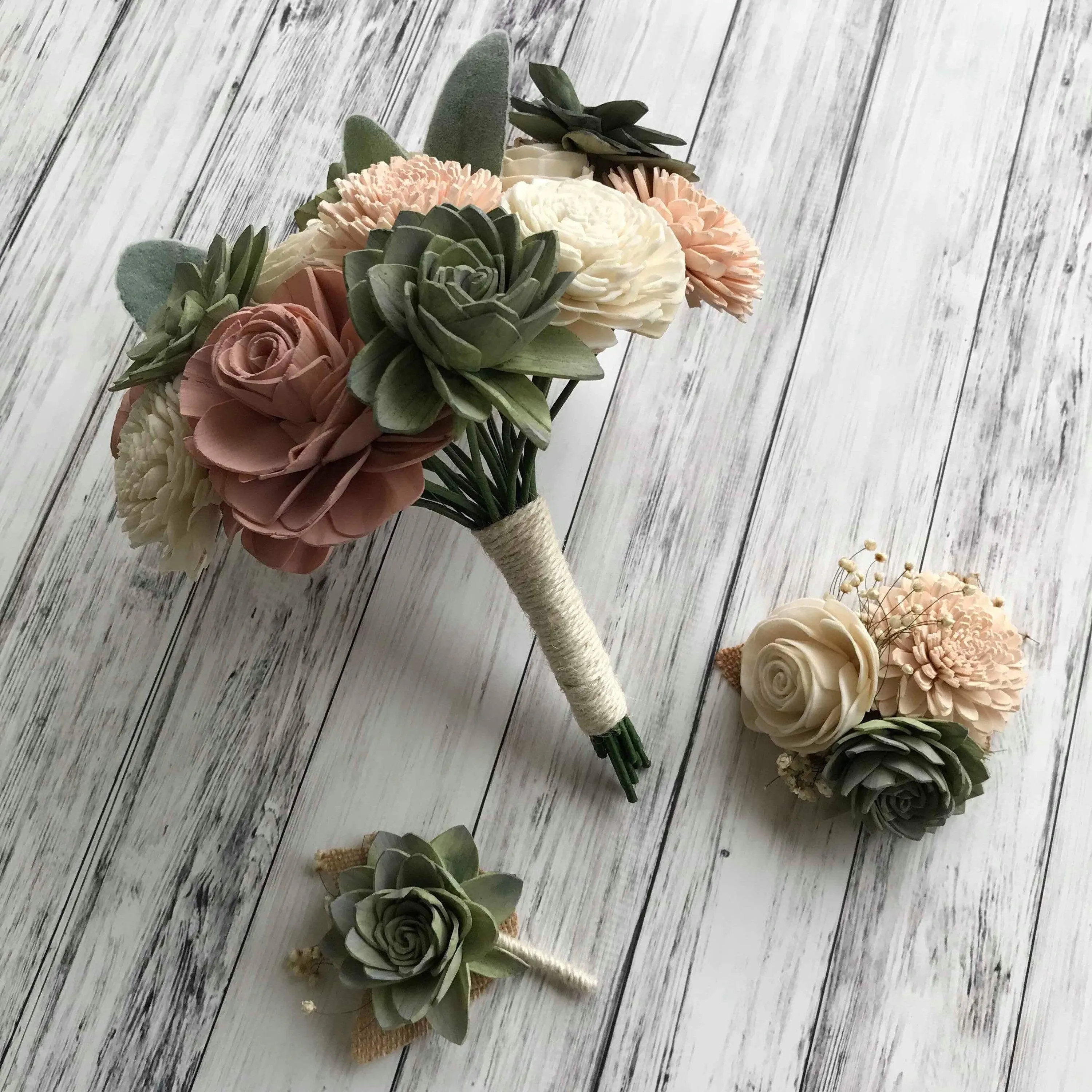 Soft Succulent Boutonnière