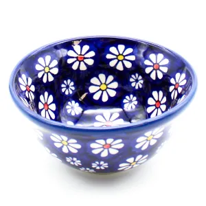 Spice & Herb Bowl 8 oz in Flowers on Blue