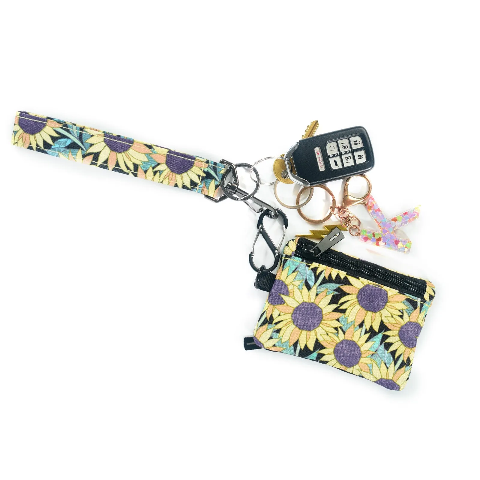 Sunflower Fields Wristlet/Key Fob