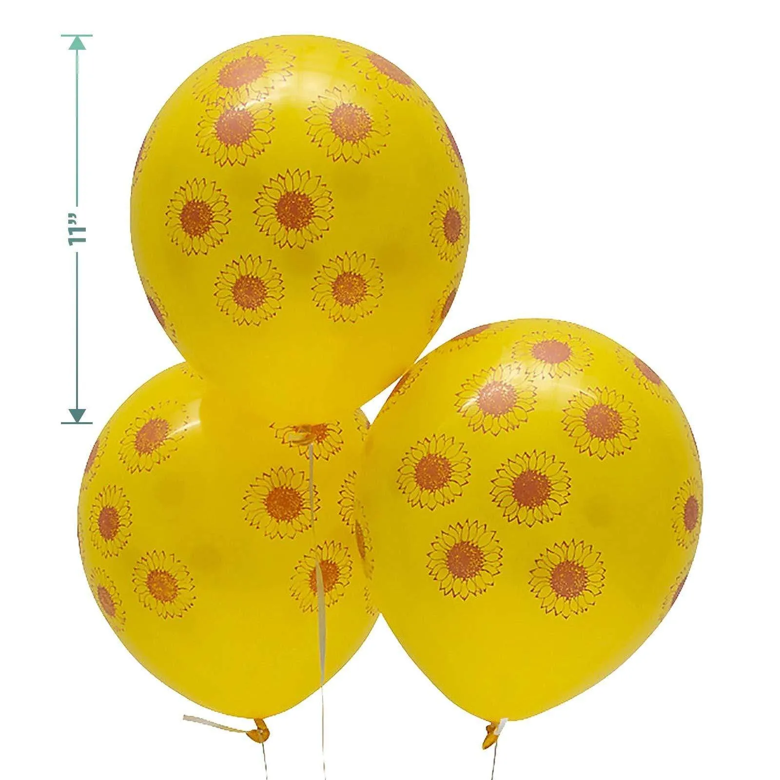 Sunflower Party Garland Decoration and 24 Latex Balloons Set