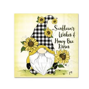 Sunny Gnome Paper Beverage Napkins