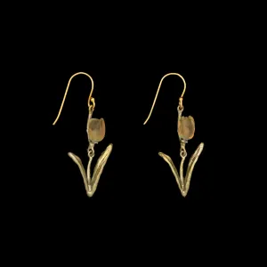 Tulip Earrings - Wire (Yellow)