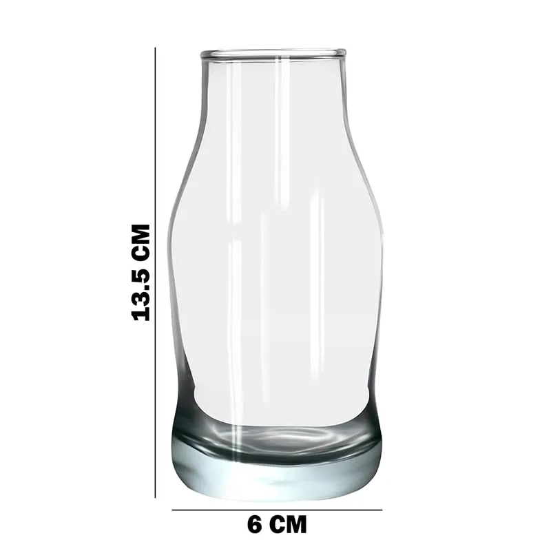 Urban Moon Glass Vase, Flower Vase, Vessel, Money Plant Pot, Glass Bottle for Milk, Coffee, Tea | Restaurants, Modern Kitchen, Office, Table & Home Decoration & Gifts - Set of 1 Piece