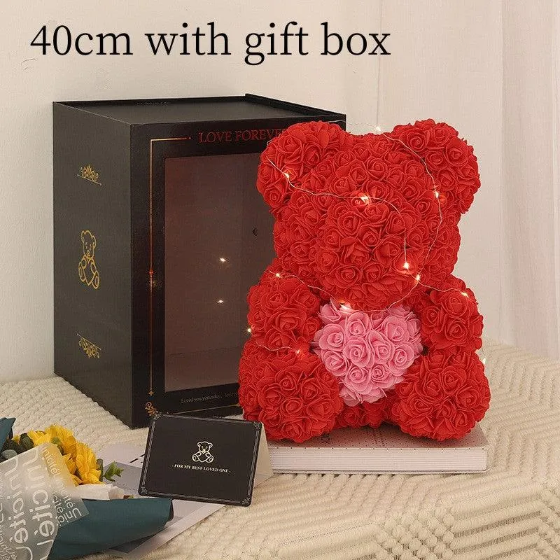 Valentine's Day Gift Rose Bear Eternal Flower Rose