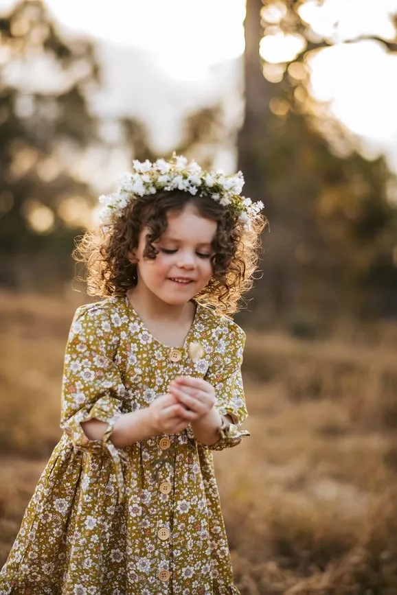 White Babys Breath Flower Crown