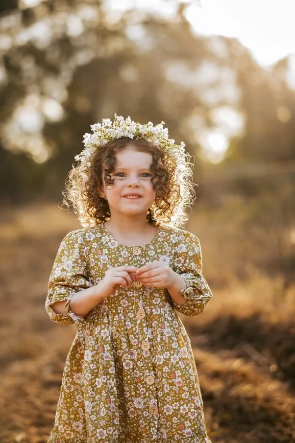 White Babys Breath Flower Crown