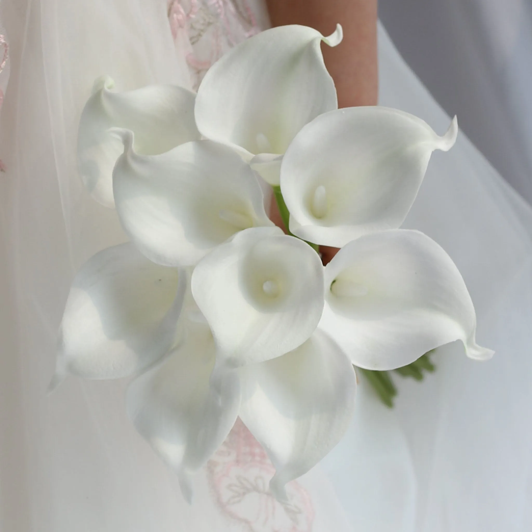 White Calla Lily Bouquet Real Touch Calla