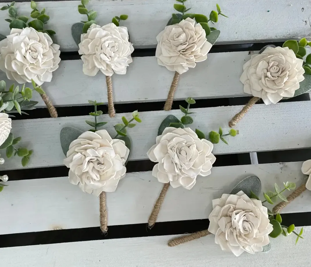 White Pearl Boutonniere