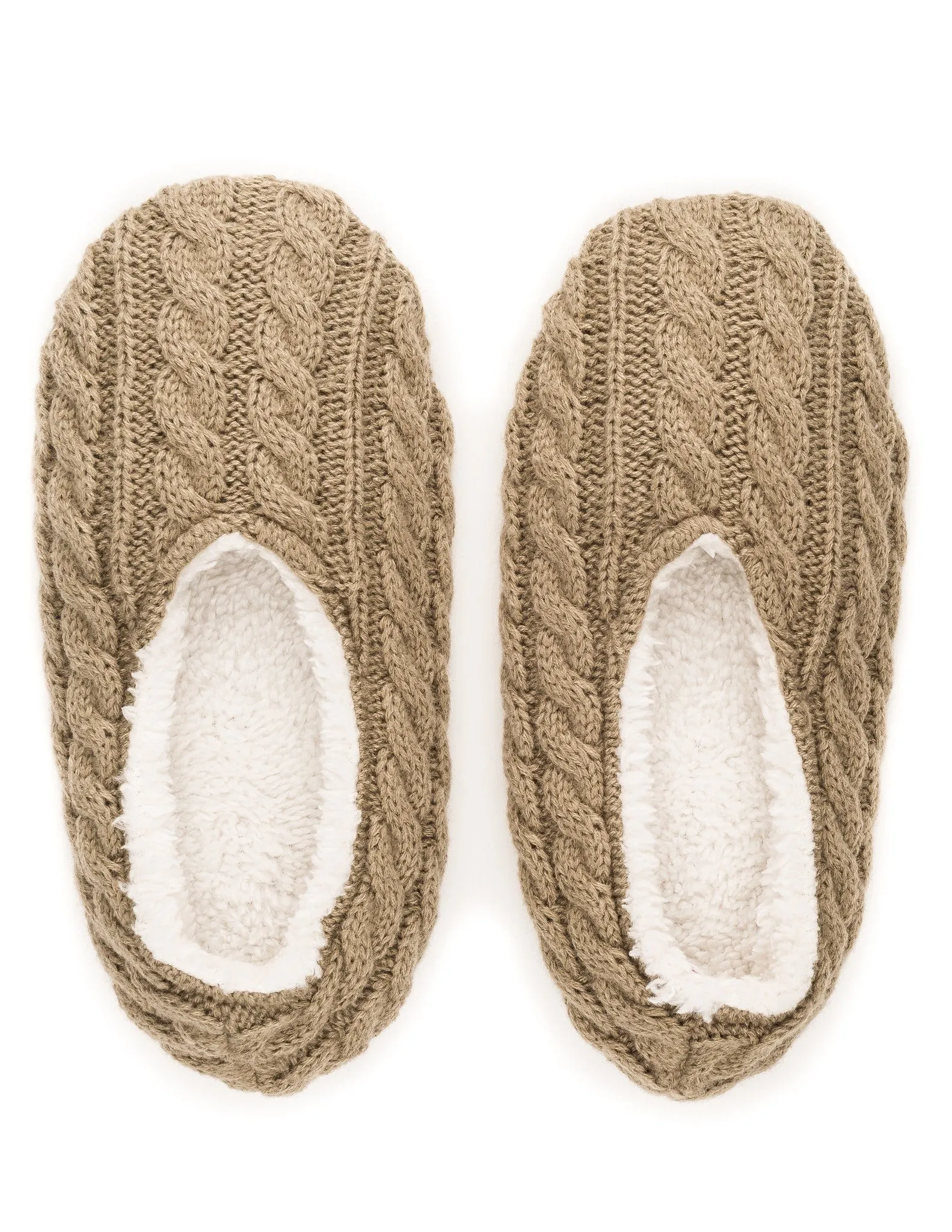 Women's Cable Knit Indoor Ballet Slippers