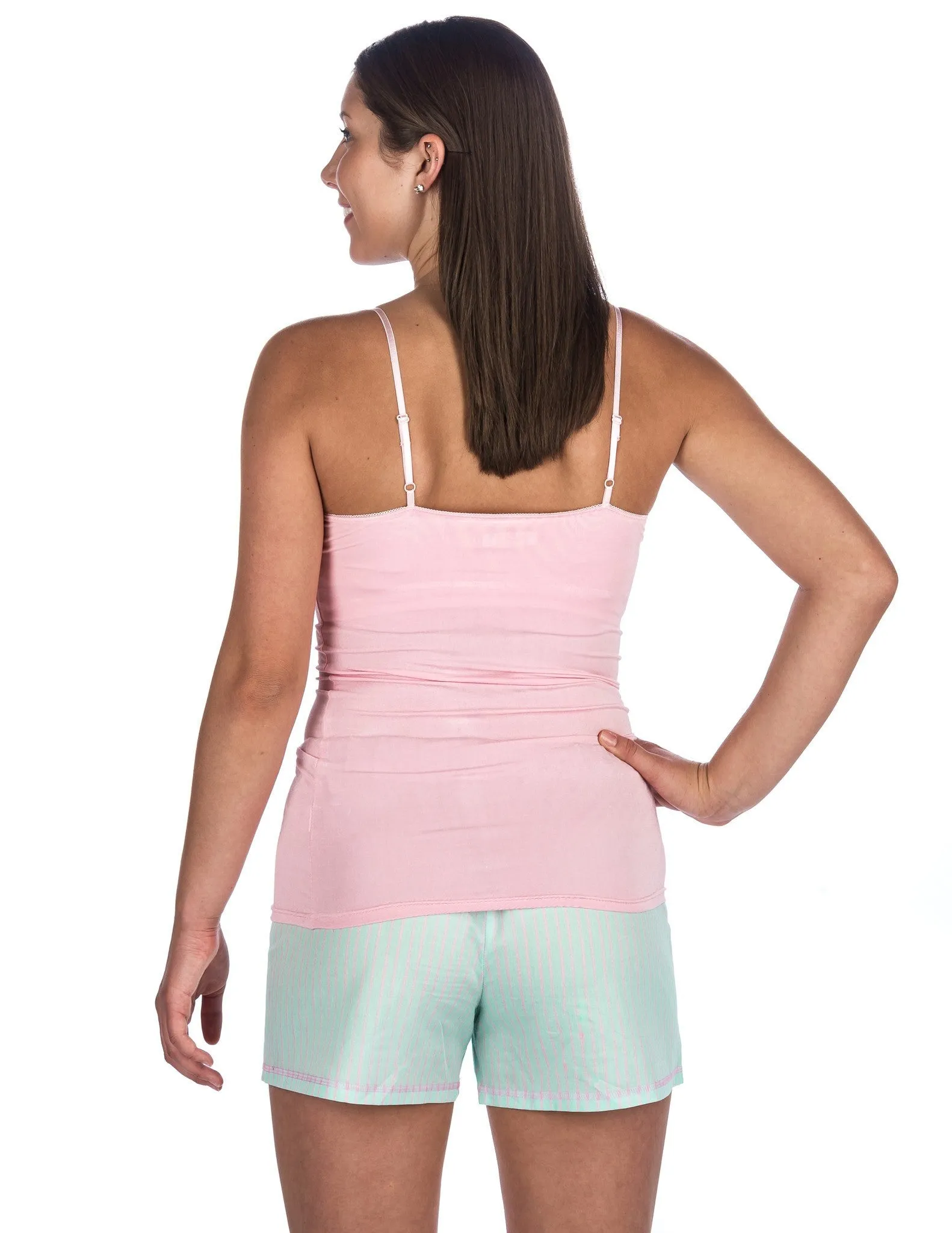 Women's Premium Cotton Poplin Shorts and Cami Sleep Set