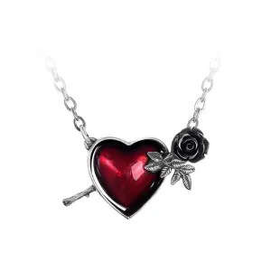 Wounded By Love Rose Heart Necklace by Alchemy Gothic